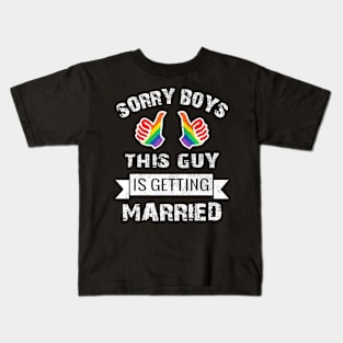 BACHELOR LGBT Gay Pride  Groom Bride Kids T-Shirt